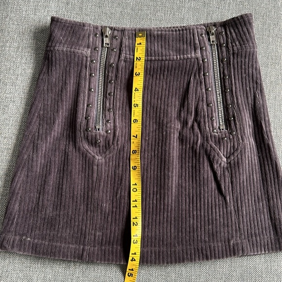 POL gray corduroy moto skirt size S - Picture 6 of 6